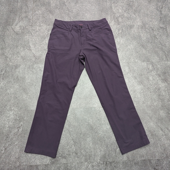Lululemon ABC Pant Classic 28" Black Plum Waist 32" Warpsteme - Picture 2 of 9
